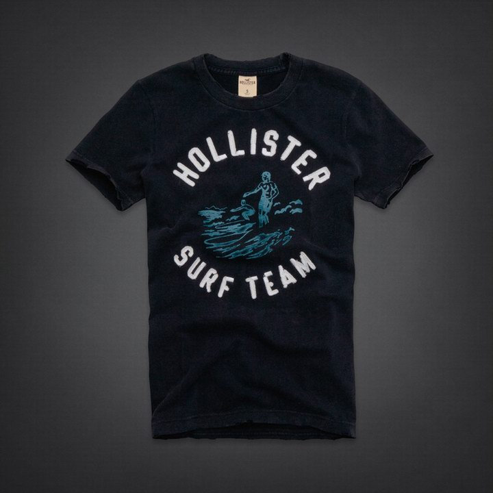 Tee shirt Hollister Noir Homme